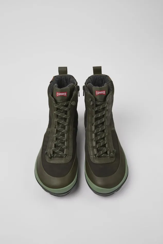 Women Camper Ankle Boots Peu Pista PrimaLoft MICHELIN Green Recycled Nylon And Leather Boots Women Camper Ankle Boots Peu Pista PrimaLoft MICHELIN Green Recycled Nylon And Leather Boots