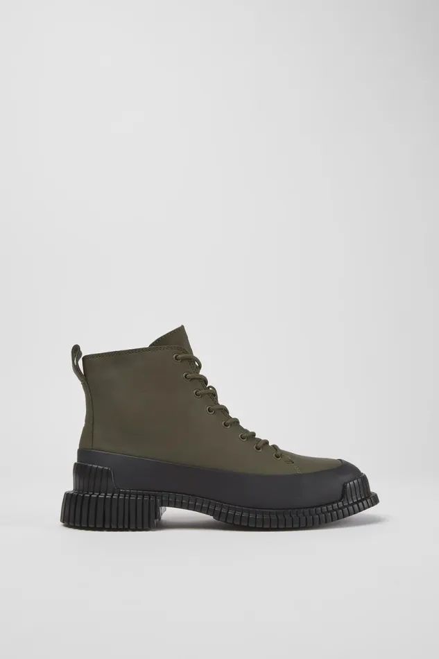 Women Camper Ankle Boots Pix Green And Black Leather Ankle Boots Women Camper Ankle Boots Pix Green And Black Leather Ankle Boots
