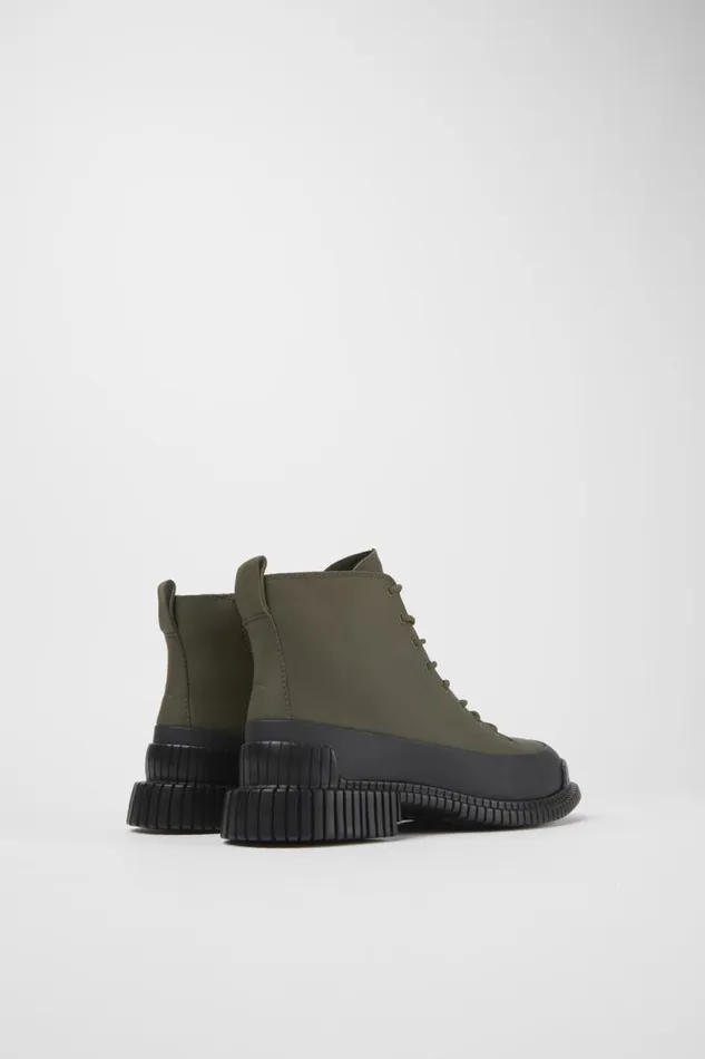 Women Camper Ankle Boots Pix Green And Black Leather Ankle Boots Women Camper Ankle Boots Pix Green And Black Leather Ankle Boots
