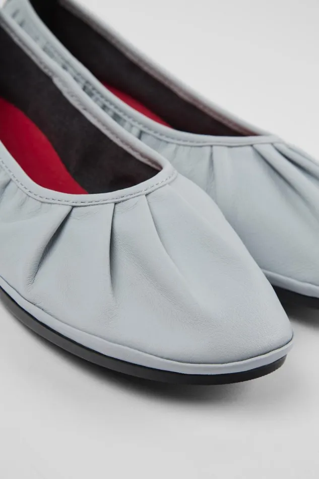 Women Camper Ballerinas Right Gray Leather Ballerina