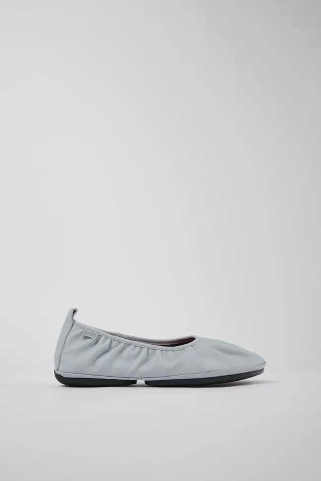 Women Camper Ballerinas Right Gray Leather Ballerina Women Camper Ballerinas Right Gray Leather Ballerina