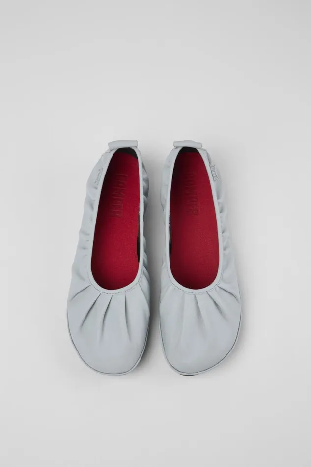 Women Camper Ballerinas Right Gray Leather Ballerina Women Camper Ballerinas Right Gray Leather Ballerina