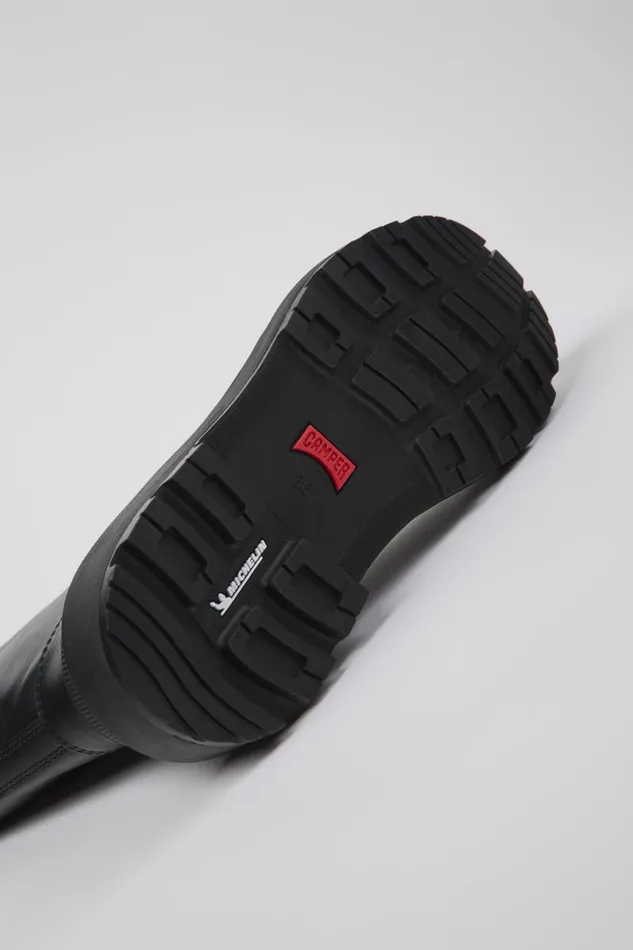 Women Camper Boots Brutus Trek MICHELIN Black Leather Boots Women Camper Boots Brutus Trek MICHELIN Black Leather Boots