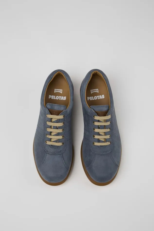 Women Camper Casual Shoes Pelotas Blue Nubuck Shoe Women Camper Casual Shoes Pelotas Blue Nubuck Shoe
