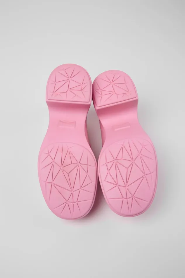 Women Camper Formal Shoes Thelma Pink Leather Loafer Women Camper Formal Shoes Thelma Pink Leather Loafer