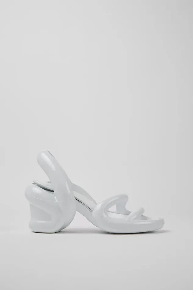 Women Camper Heels Kobarah White Unisex Sandals Women Camper Heels Kobarah White Unisex Sandals