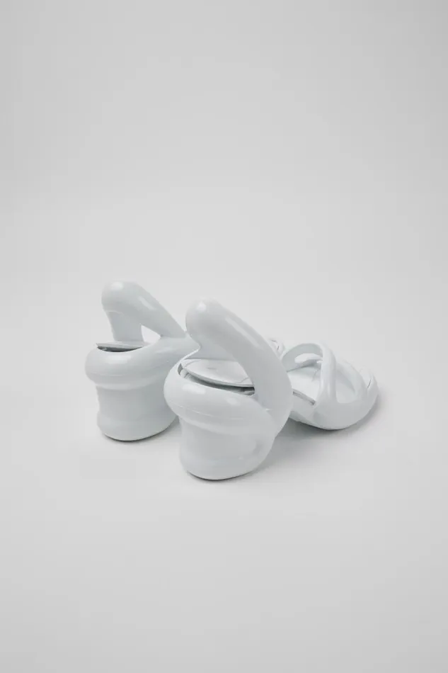 Women Camper Heels Kobarah White Unisex Sandals Women Camper Heels Kobarah White Unisex Sandals