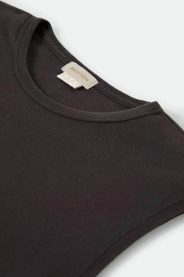 Women Carefree Organic Garment Dye Muscle Tank Black Brixton Tops