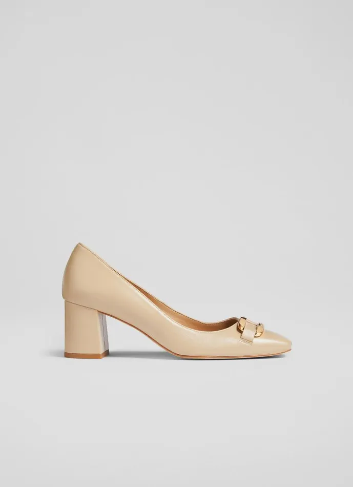 Women Carpella Sand Leather Court Shoes Sand LKBennett Court Shoes