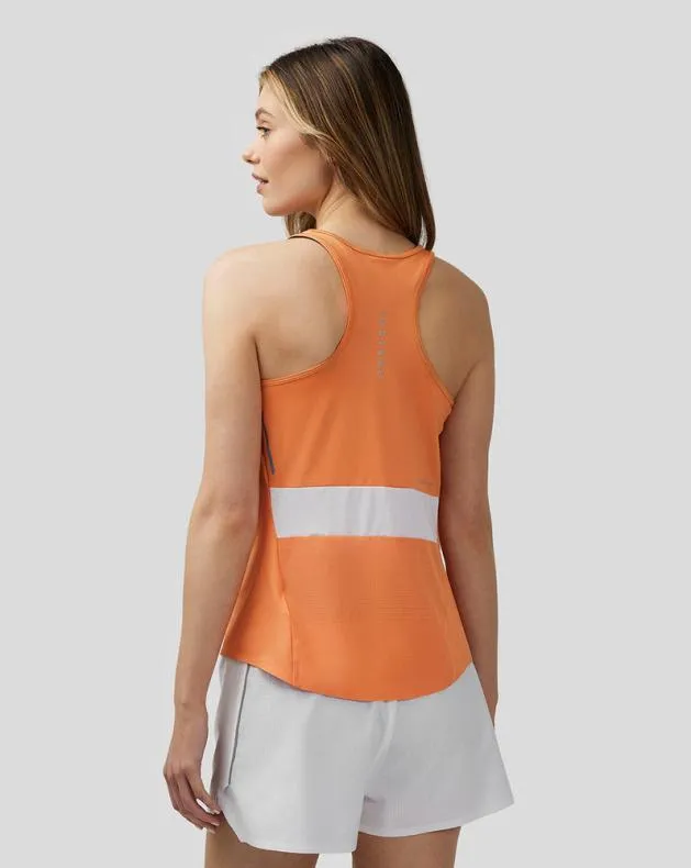 Women Castore Tops WoApex Lightweight Panelled Tank Top 8211 Dusty Orange