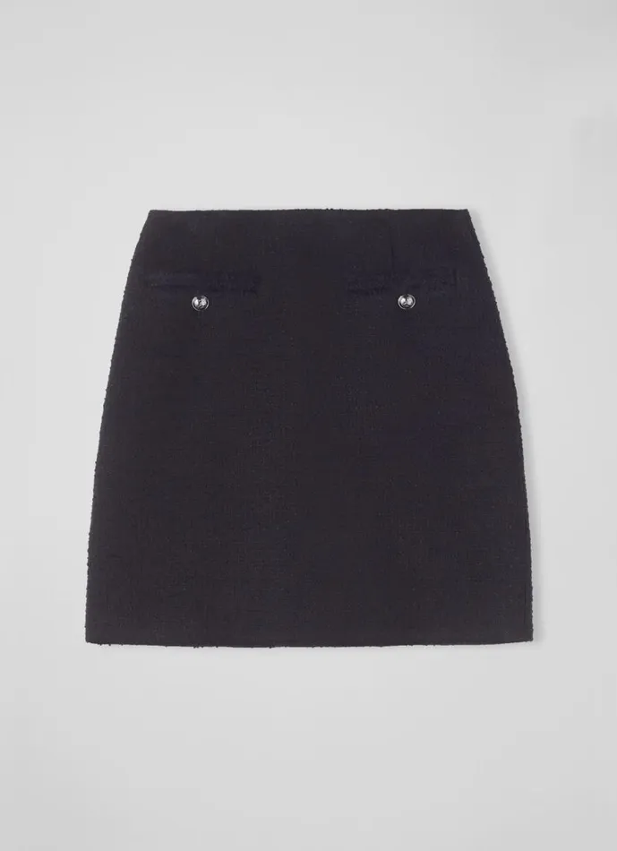 Women Charlie Black Tweed Trim Skirt Black LKBennett Skirts Women Charlie Black Tweed Trim Skirt Black LKBennett Skirts