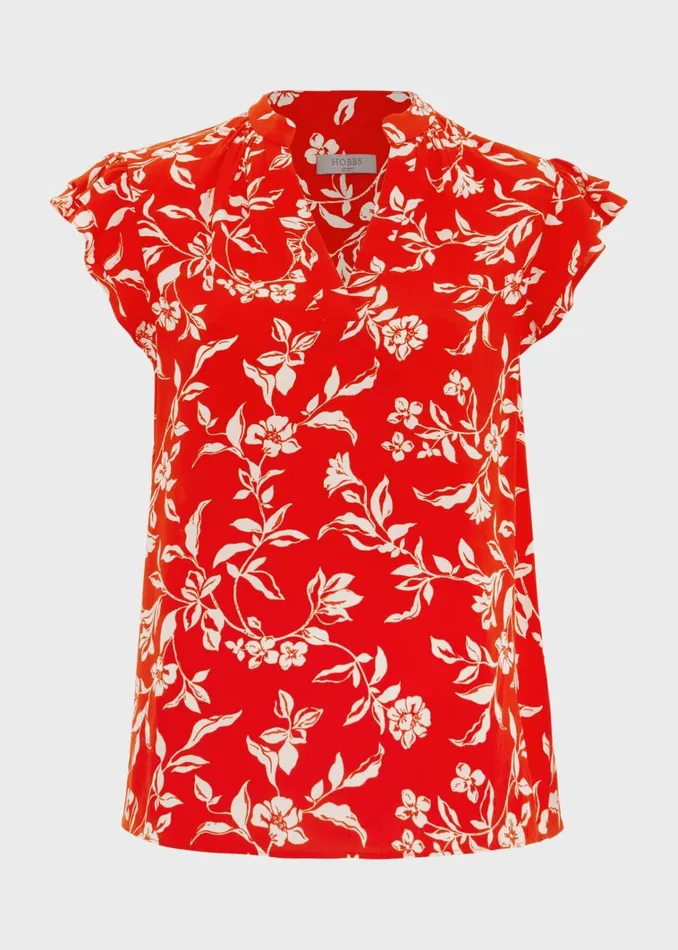 Women Cleo Top Red Buttercream Hobbs Tops