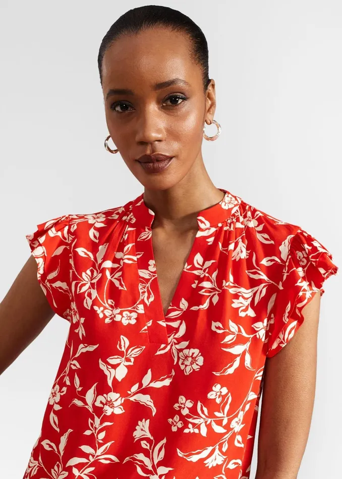 Women Cleo Top Red Buttercream Hobbs Tops