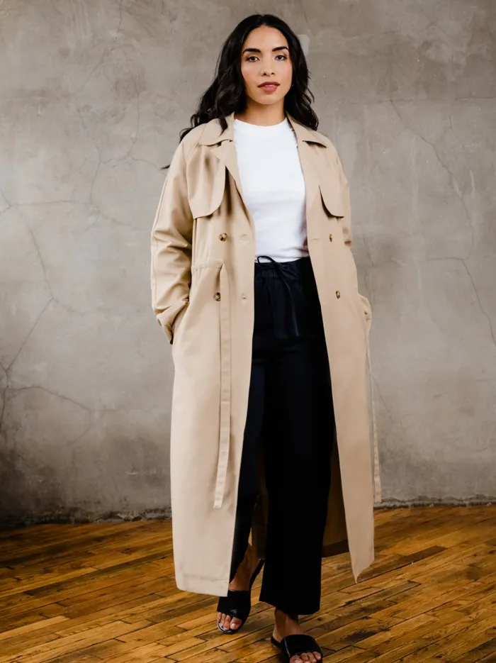 Women Coats and Jackets Able Kimberly Trench Coat Moss