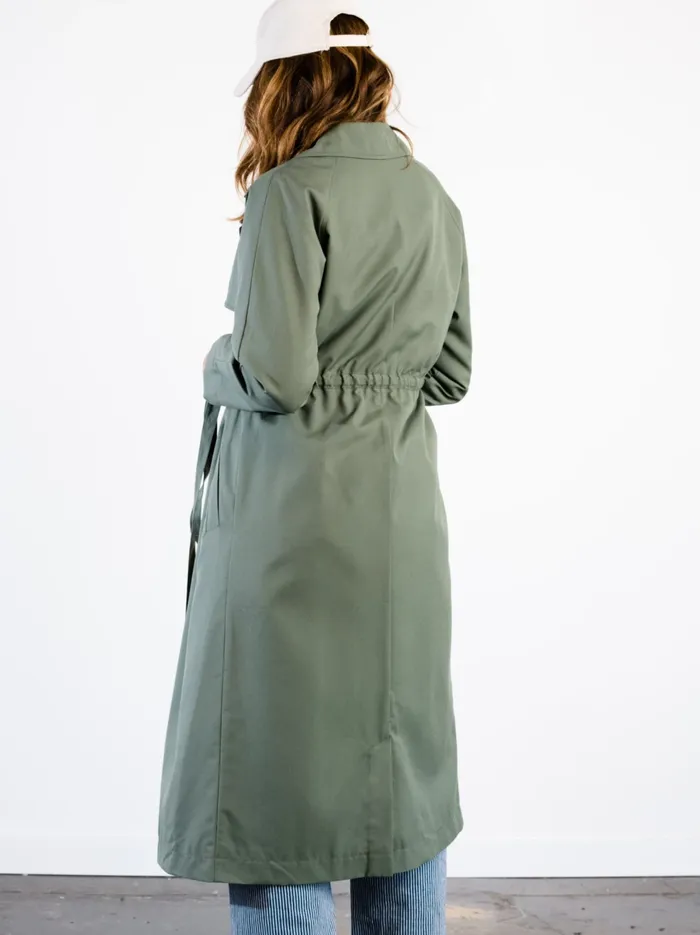 Women Coats and Jackets Able Kimberly Trench Coat Moss