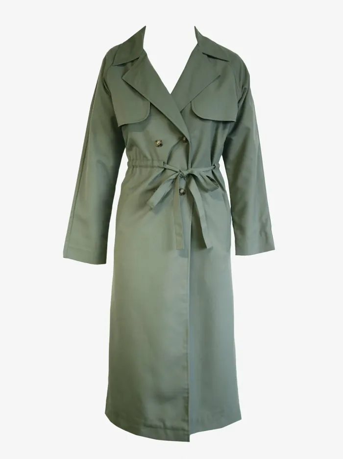 Women Coats and Jackets Able Kimberly Trench Coat Moss