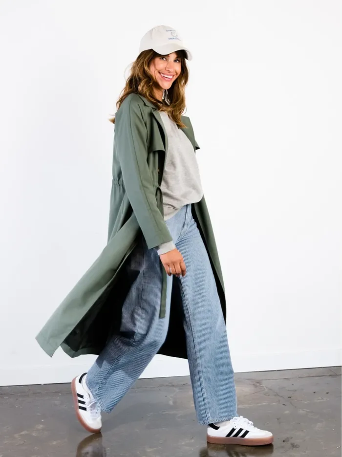 Women Coats and Jackets Able Kimberly Trench Coat Moss