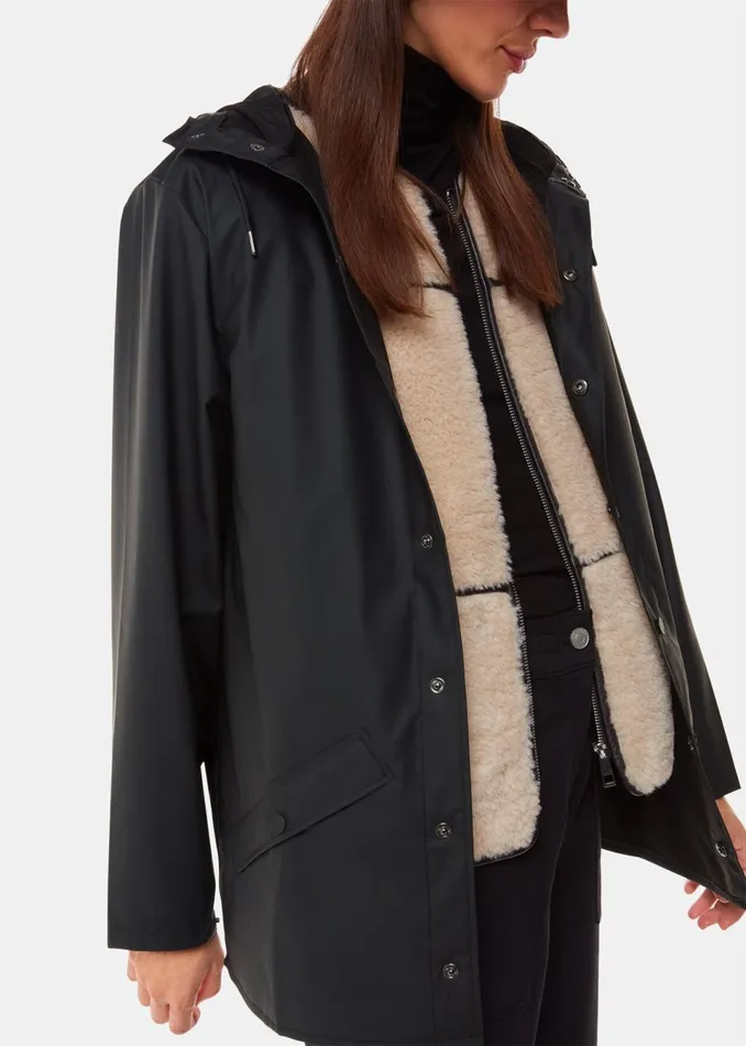 Women Coats and Jackets Whistles Black Rains Jacket