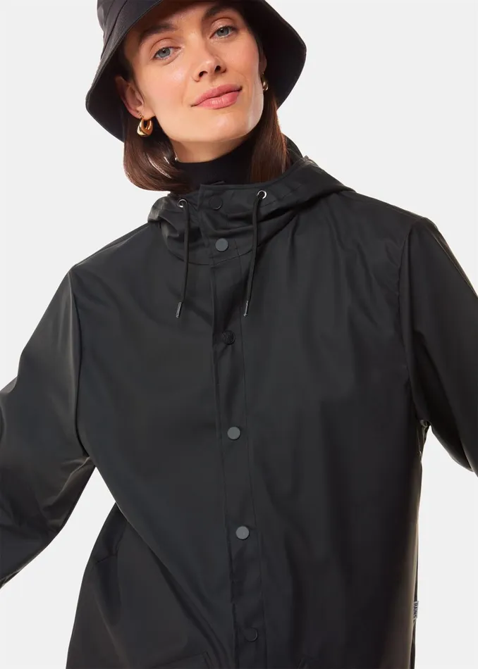 Women Coats and Jackets Whistles Black Rains Jacket