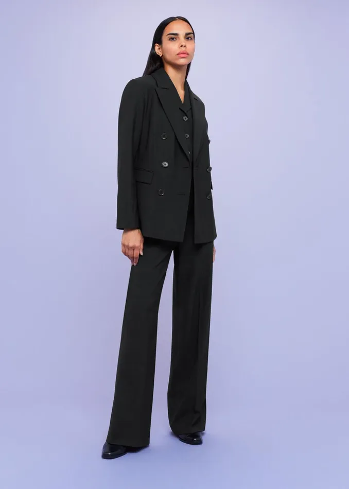 Women Coats and Jackets Whistles Black Sian Wool Blend Blazer