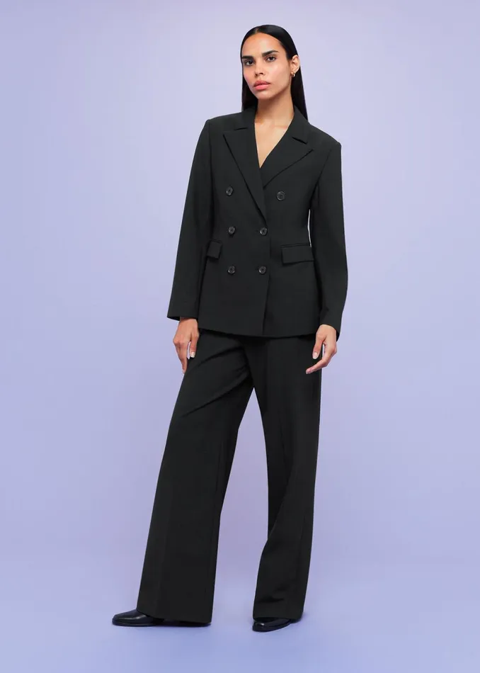Women Coats and Jackets Whistles Black Sian Wool Blend Blazer