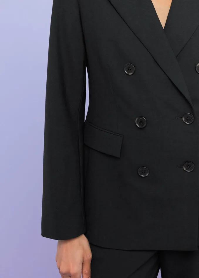 Women Coats and Jackets Whistles Black Sian Wool Blend Blazer