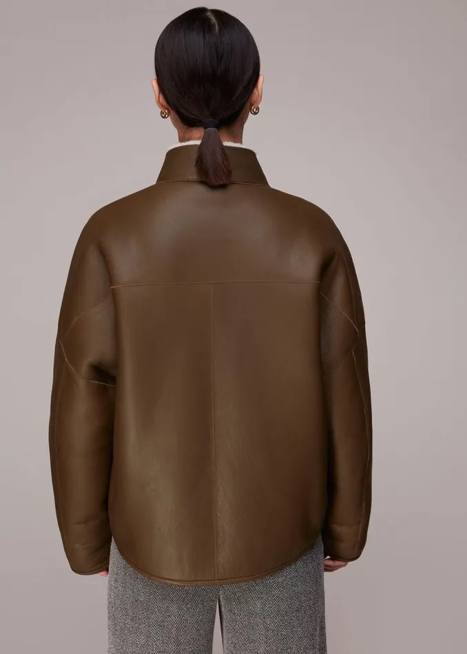 Women Coats and Jackets Whistles Brown Zoe Reversible Coat