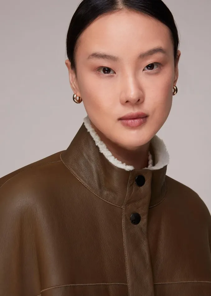 Women Coats and Jackets Whistles Brown Zoe Reversible Coat