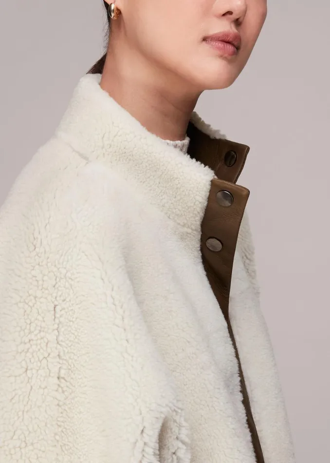 Women Coats and Jackets Whistles Brown Zoe Reversible Coat