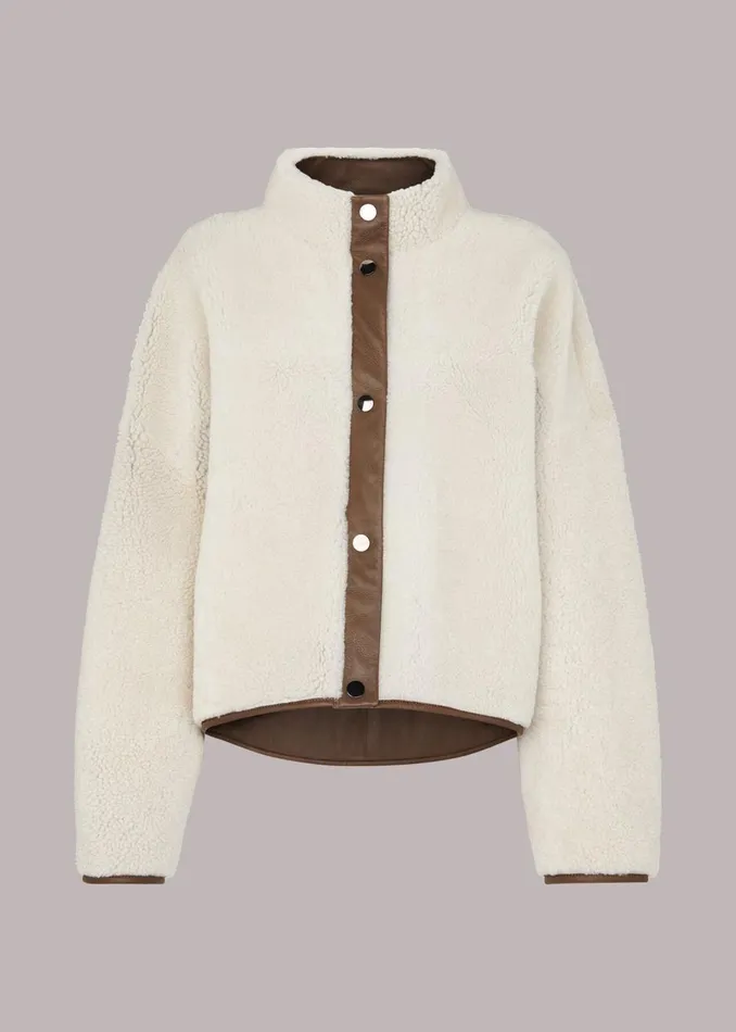 Women Coats and Jackets Whistles Brown Zoe Reversible Coat