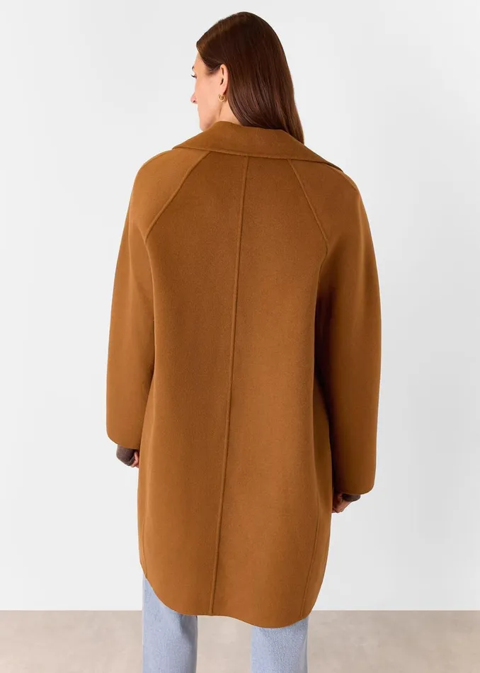 Women Coats and Jackets Whistles Camel Julia Wool Double Faced Coat
