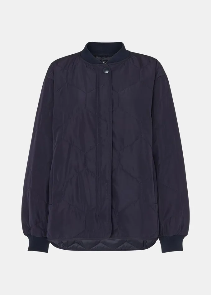 Women Coats and Jackets Whistles Navy Ida Short Quilted Coat