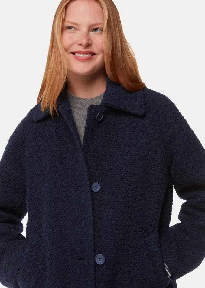 Women Coats and Jackets Whistles Navy Romy Boucle Coat