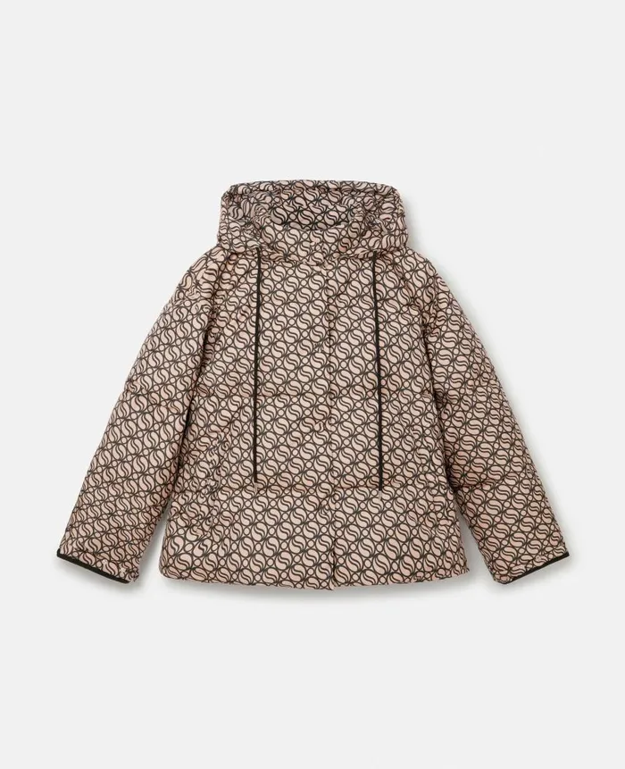 Women Coats And Jackets Stella McCartney SWave Short Puffer Coat Raffia