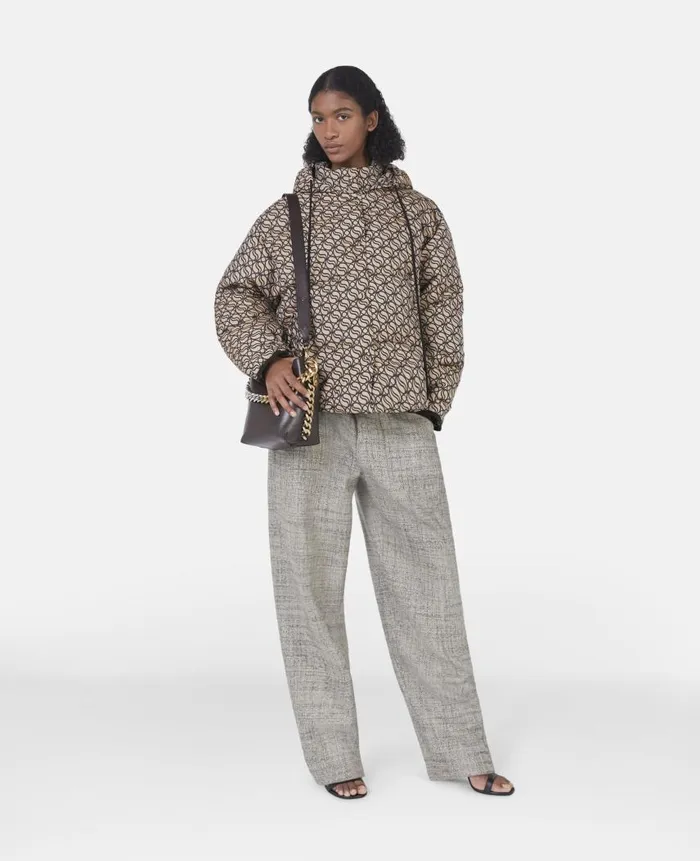 Women Coats And Jackets Stella McCartney SWave Short Puffer Coat Raffia