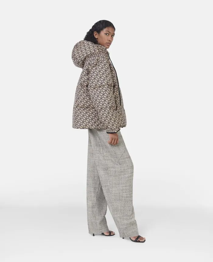 Women Coats And Jackets Stella McCartney SWave Short Puffer Coat Raffia