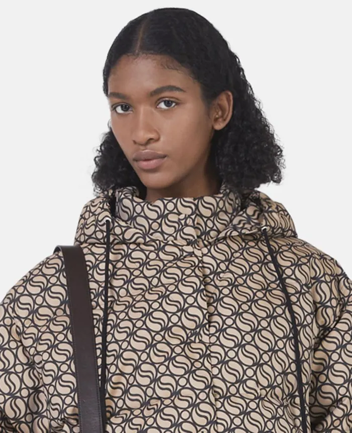 Women Coats And Jackets Stella McCartney SWave Short Puffer Coat Raffia