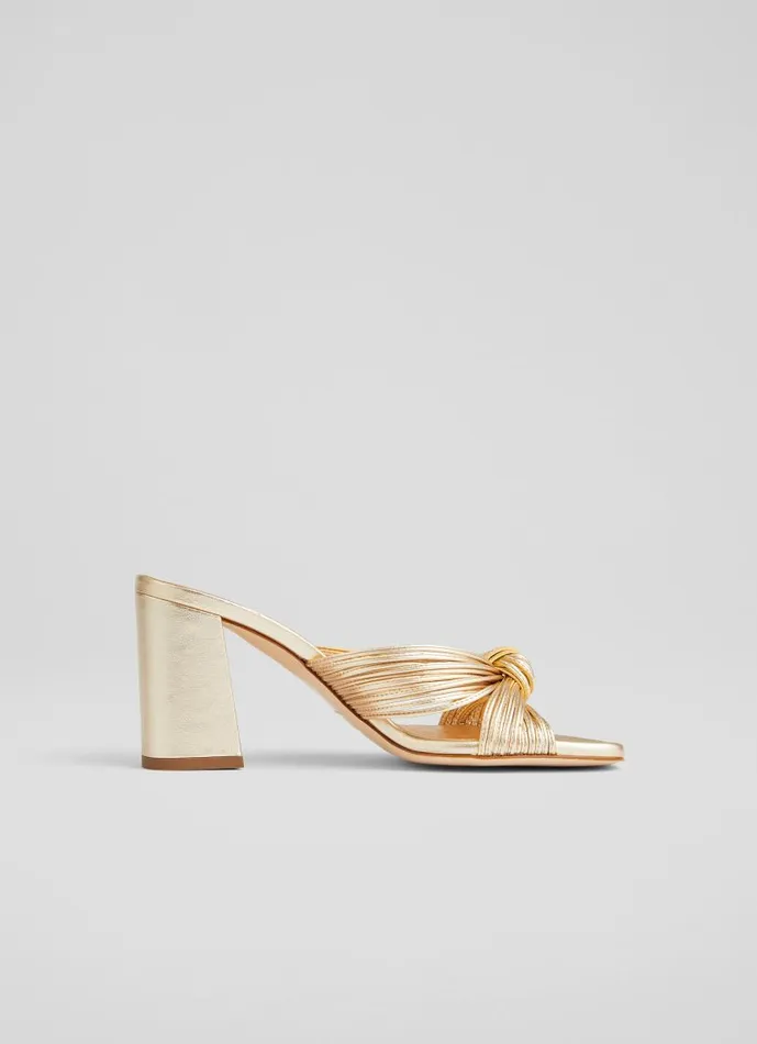 Women Coletta Gold Strappy Mules Gold LKBennett Sandals
