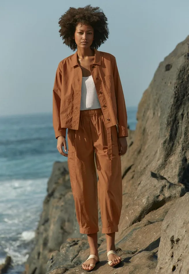 Women Cropped Pullon Trousers Toffee Poetry Fashion Trousers and Shorts