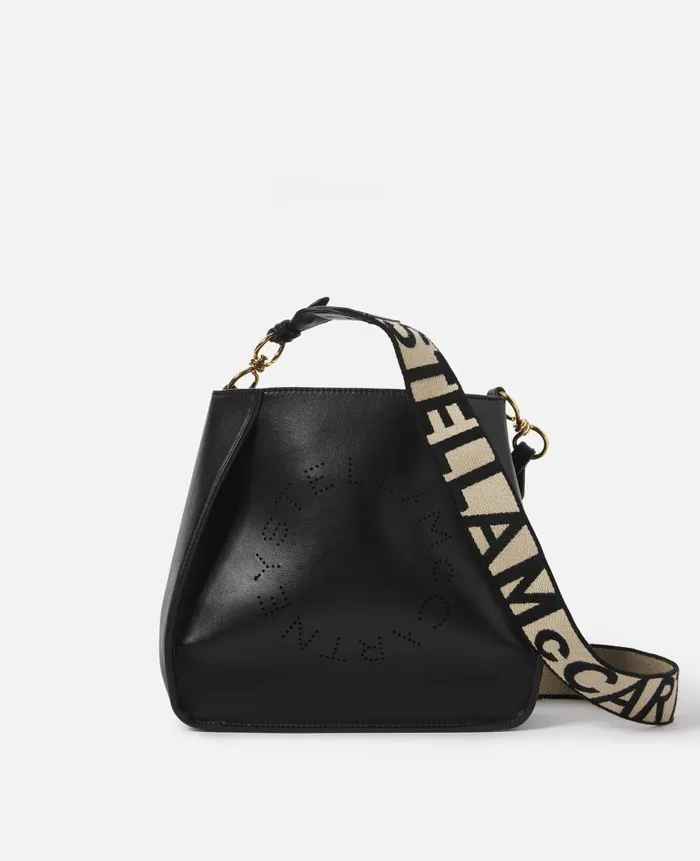 Women Crossbody Bags Stella McCartney Logo Crossbody Bag Black