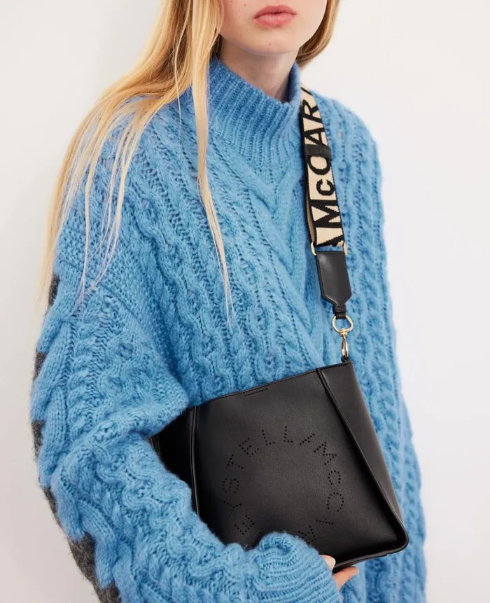 Women Crossbody Bags Stella McCartney Logo Crossbody Bag Black