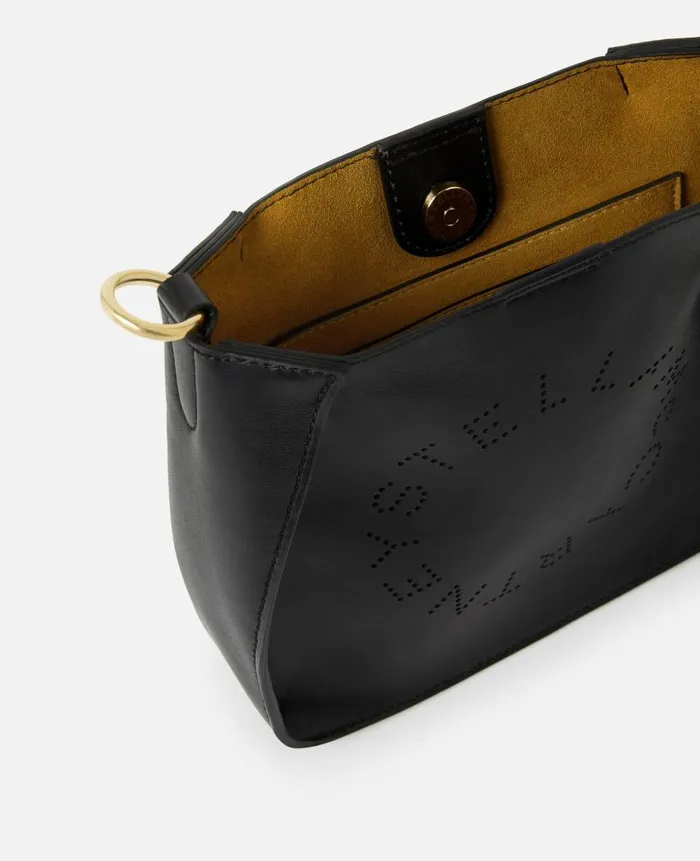 Women Crossbody Bags Stella McCartney Logo Crossbody Bag Black