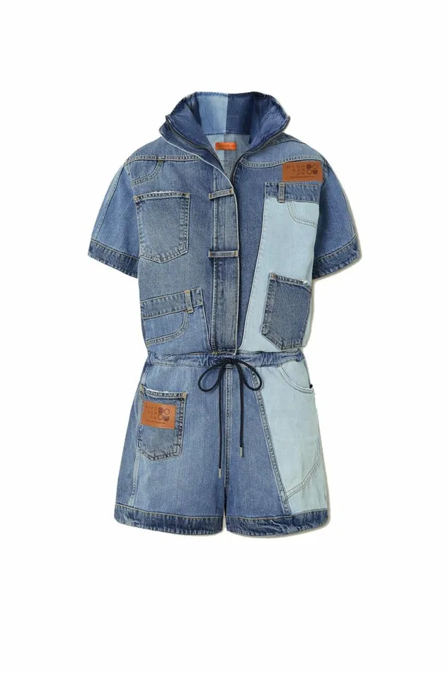 Women Denim DODO BAR OR Robinson Romper Denim