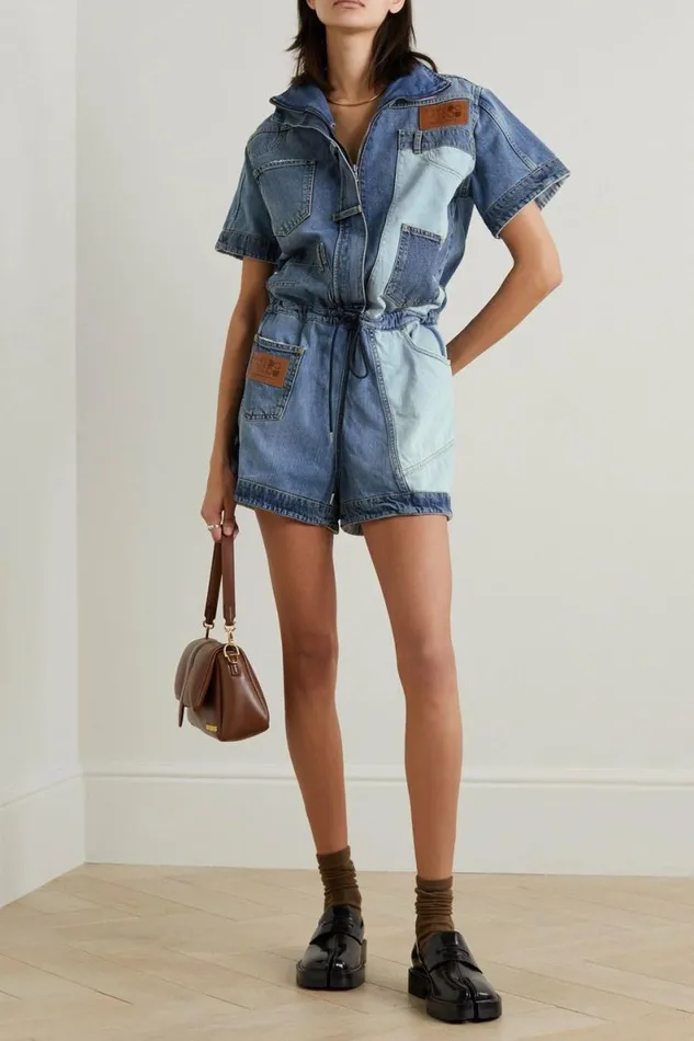 Women Denim DODO BAR OR Robinson Romper Denim