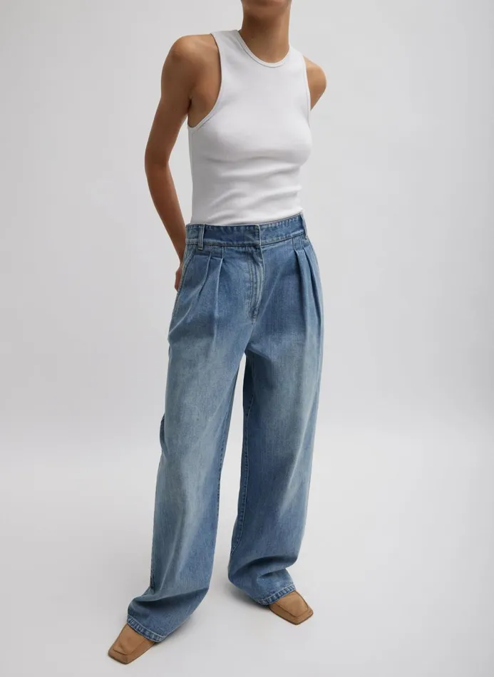 Women Denim Tibi Classic Wash Stella Jean Classic Blue