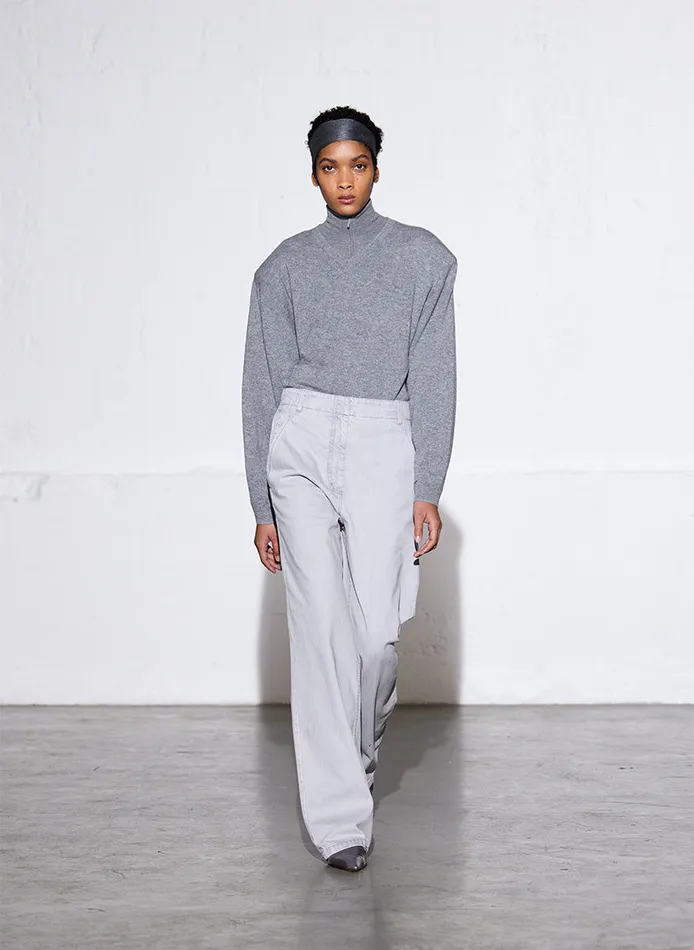 Women Denim Tibi Grey Denim Barry Jean Grey