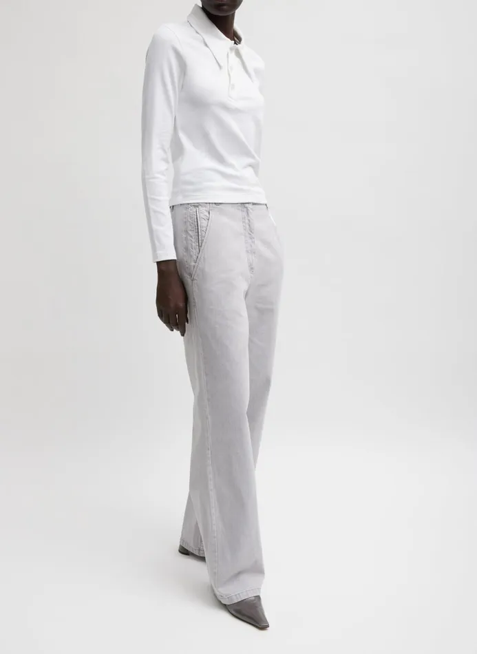 Women Denim Tibi Grey Denim Barry Jean Grey