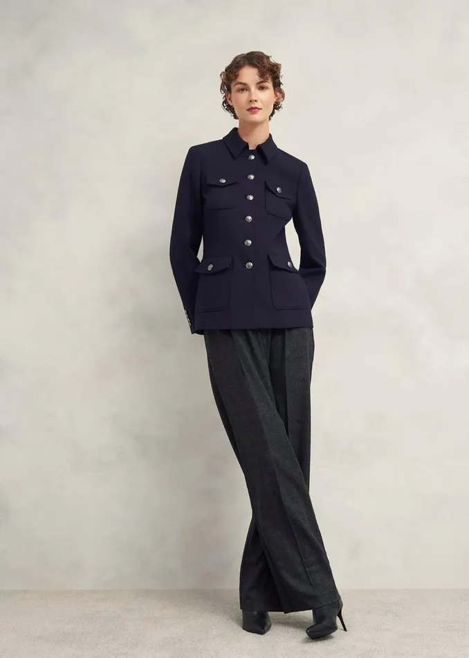 Women Dorney Jacket With Wool Navy Hobbs Coats and Jackets