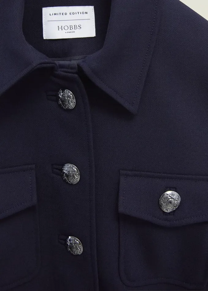 Women Dorney Jacket With Wool Navy Hobbs Coats and Jackets