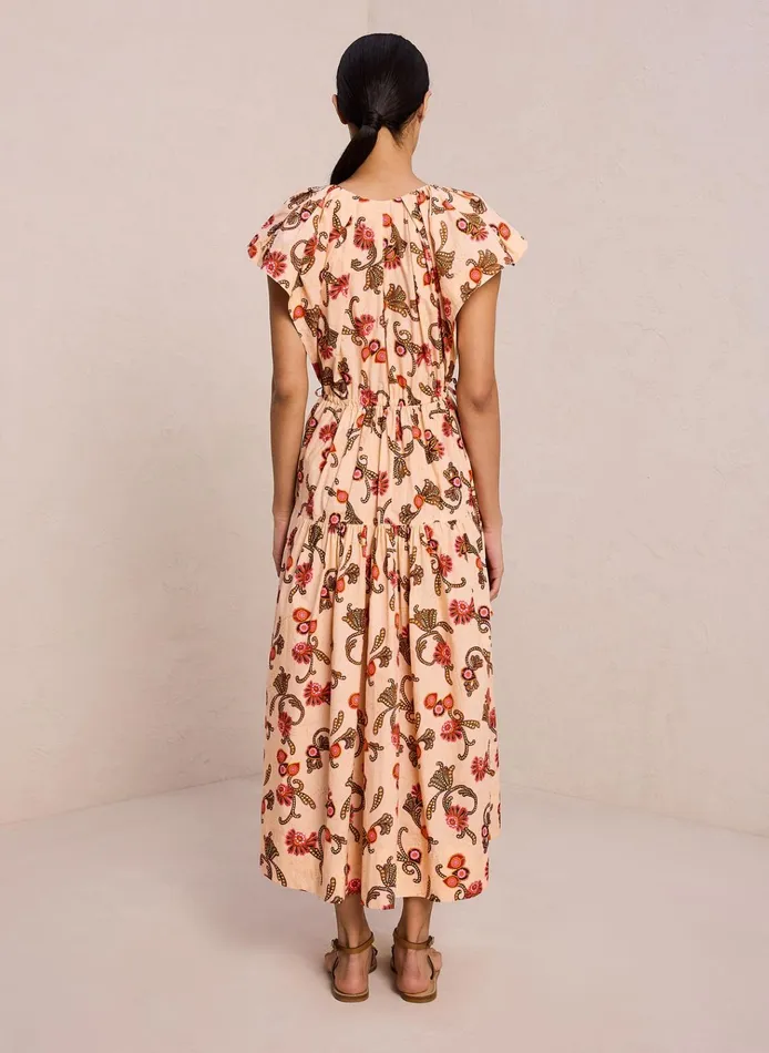 Women Dresses ALC August Cotton Midi Dress Peach Dust Multi